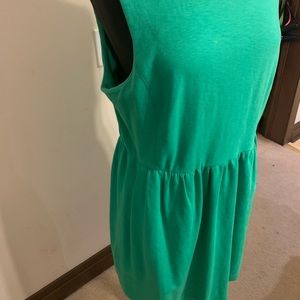 JCrew Green Skater Dress